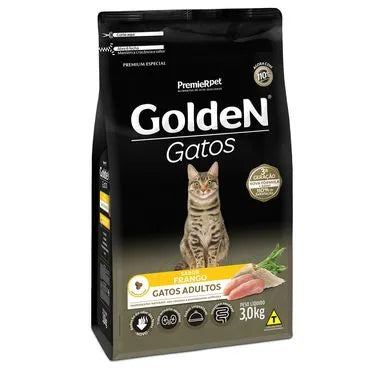 Ração Golden Gatos Adultos Sabor Frango