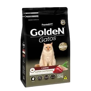 Ração Golden Gatos Castrados Carne